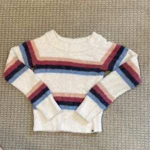Abercrombie Kids fuzzy stripped sweater. Size 9/10. Excellent condition!